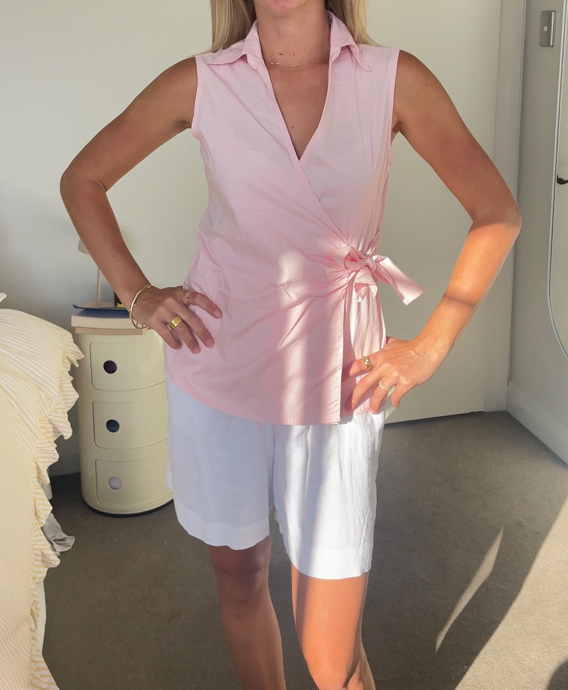 Pink Wrap Blouse