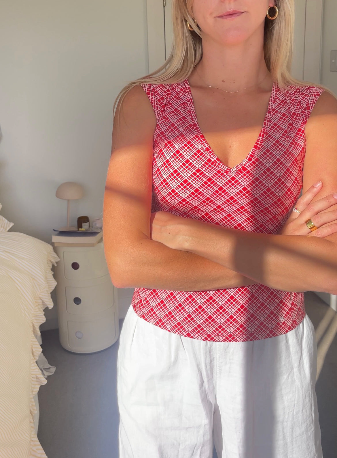 Wrangler Red Check Top
