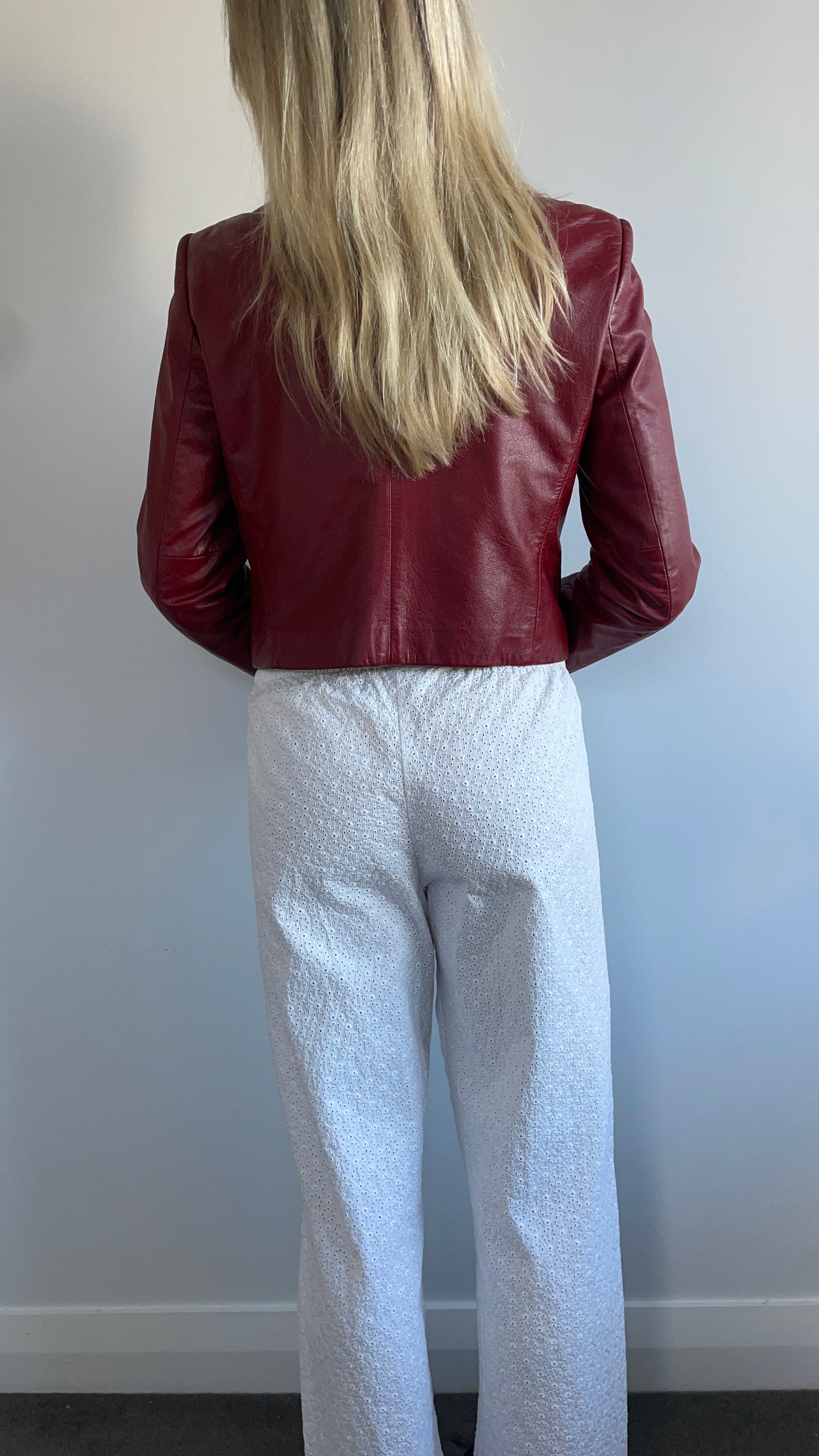 Jones NY Red Leather Jacket