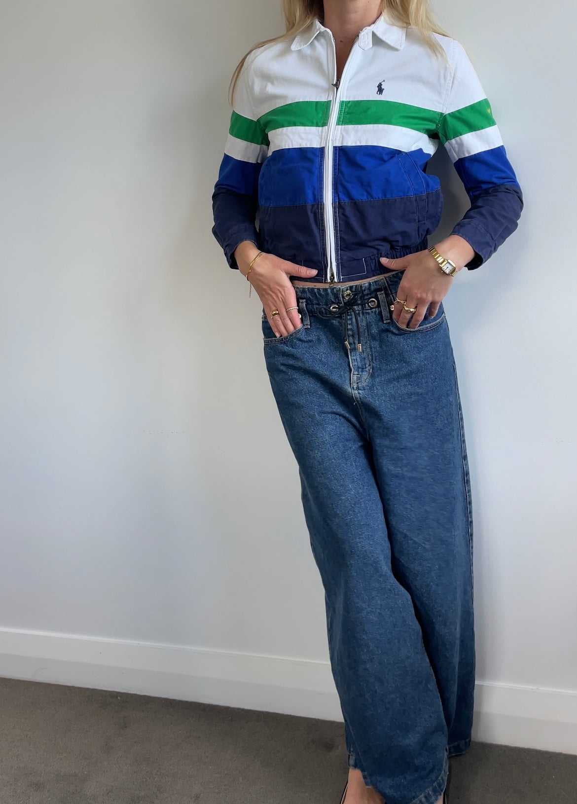 Polo Green Stripe Jacket