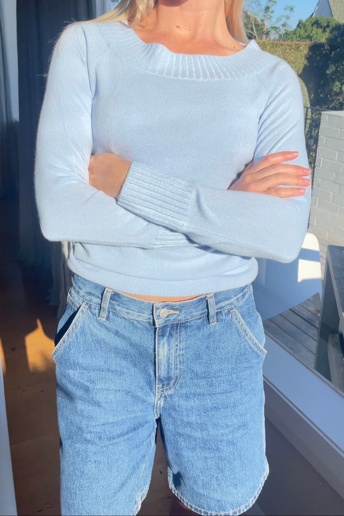 Pale Blue Relaxed Knit