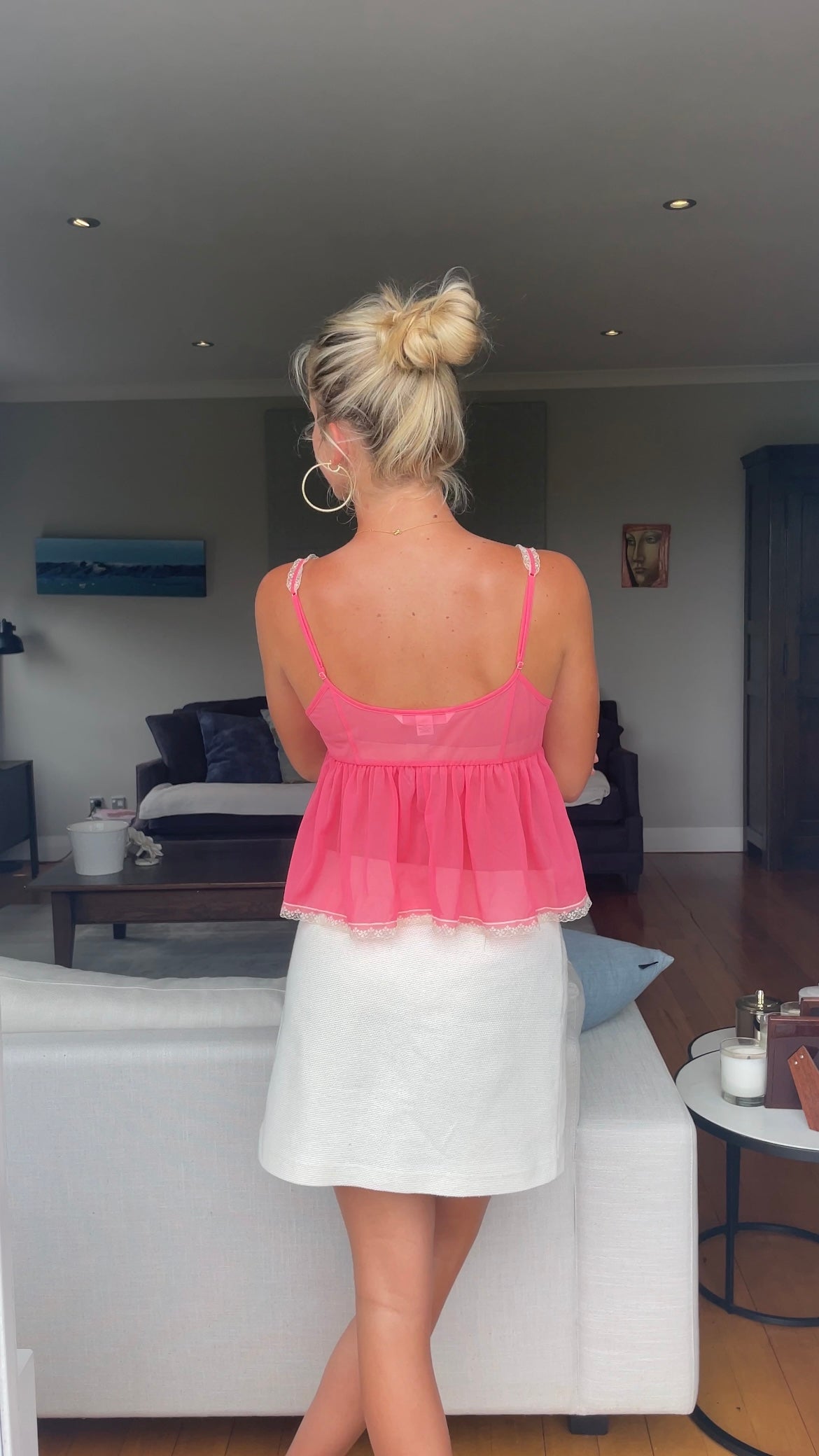 Victoria's Secret Coral Lace Cami