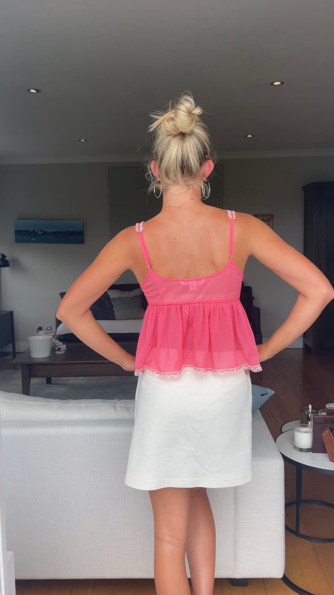 Victoria's Secret Coral Lace Cami