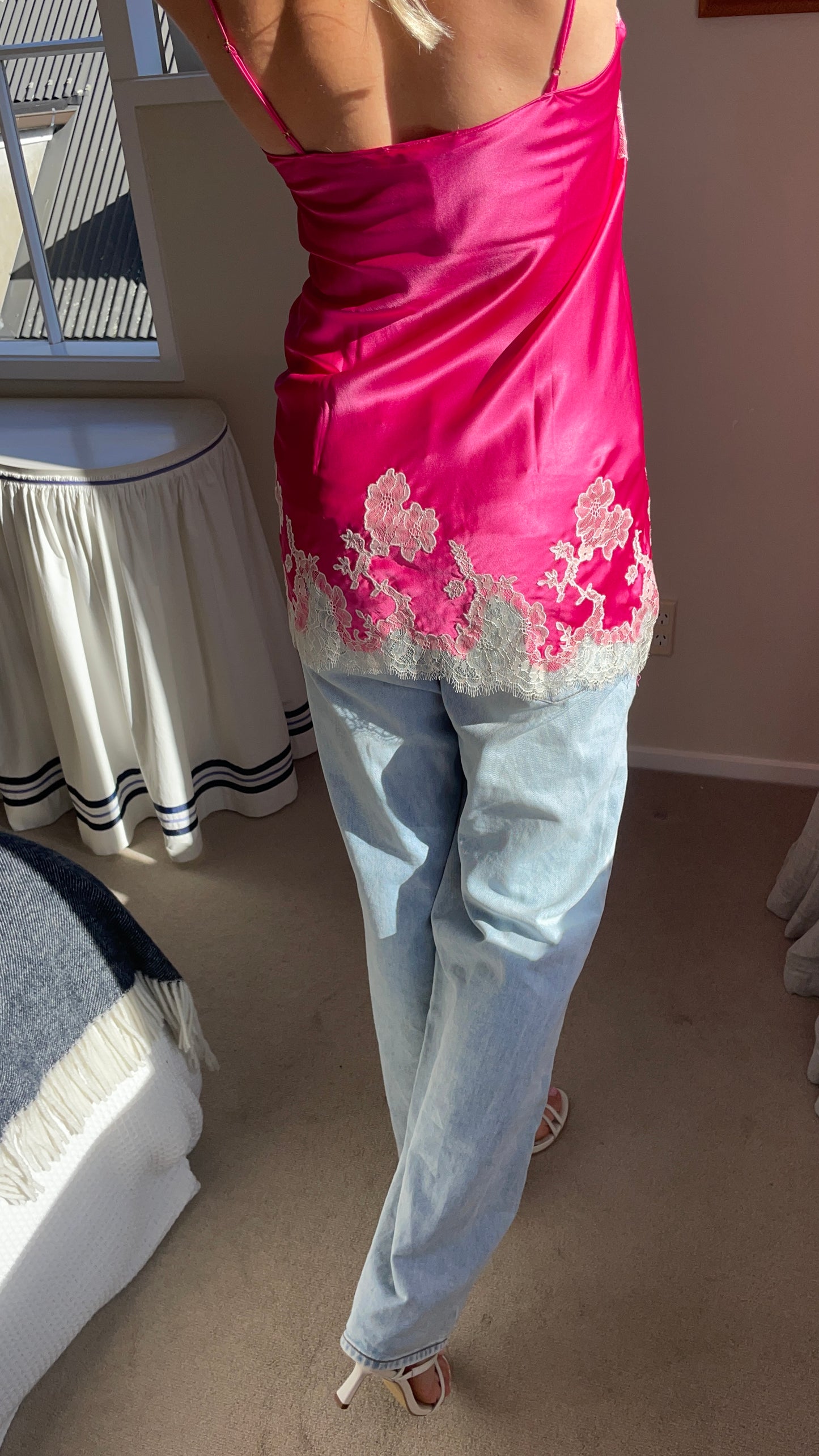 Victoria's Secret Fuchsia Lace Mini Dress