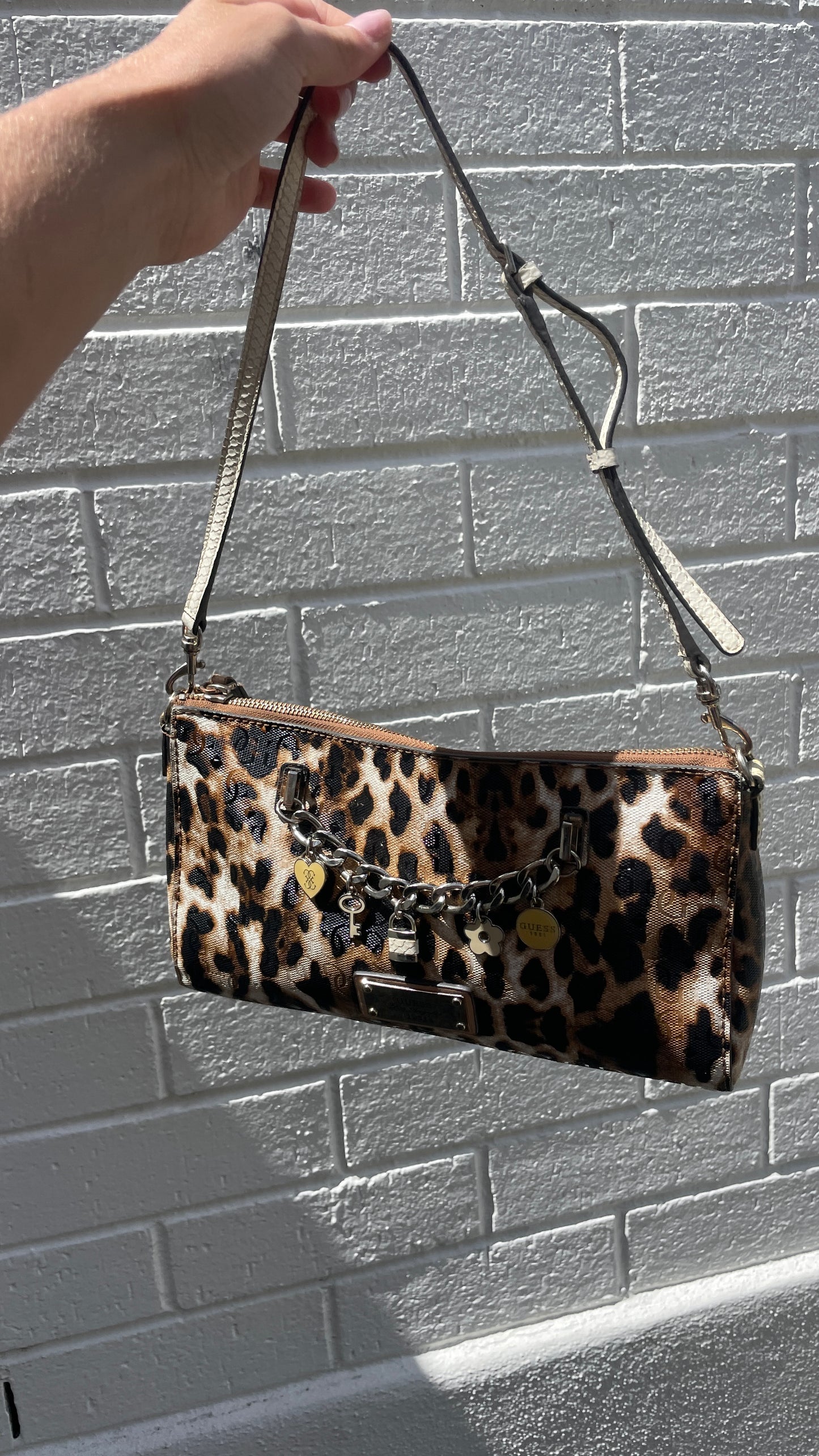 Guess Leopard Charm Bag