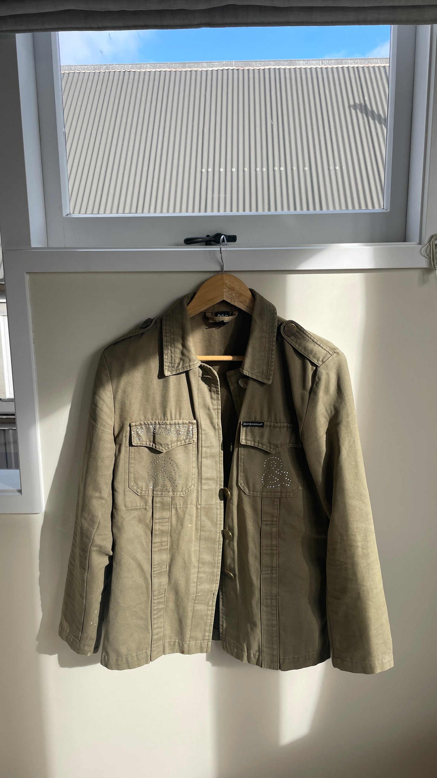 D&G Khaki Diamante Jacket