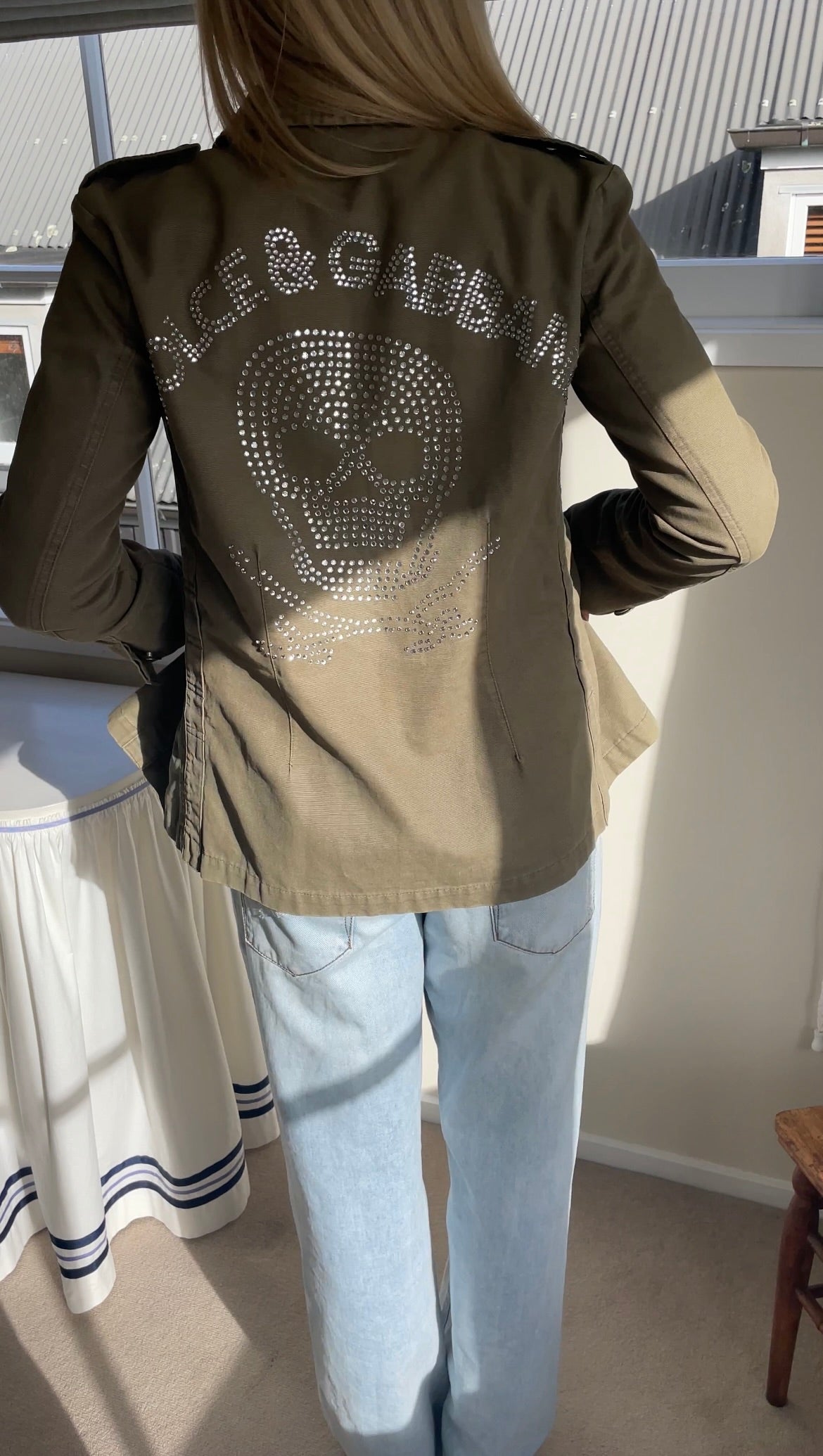D&G Khaki Diamante Jacket