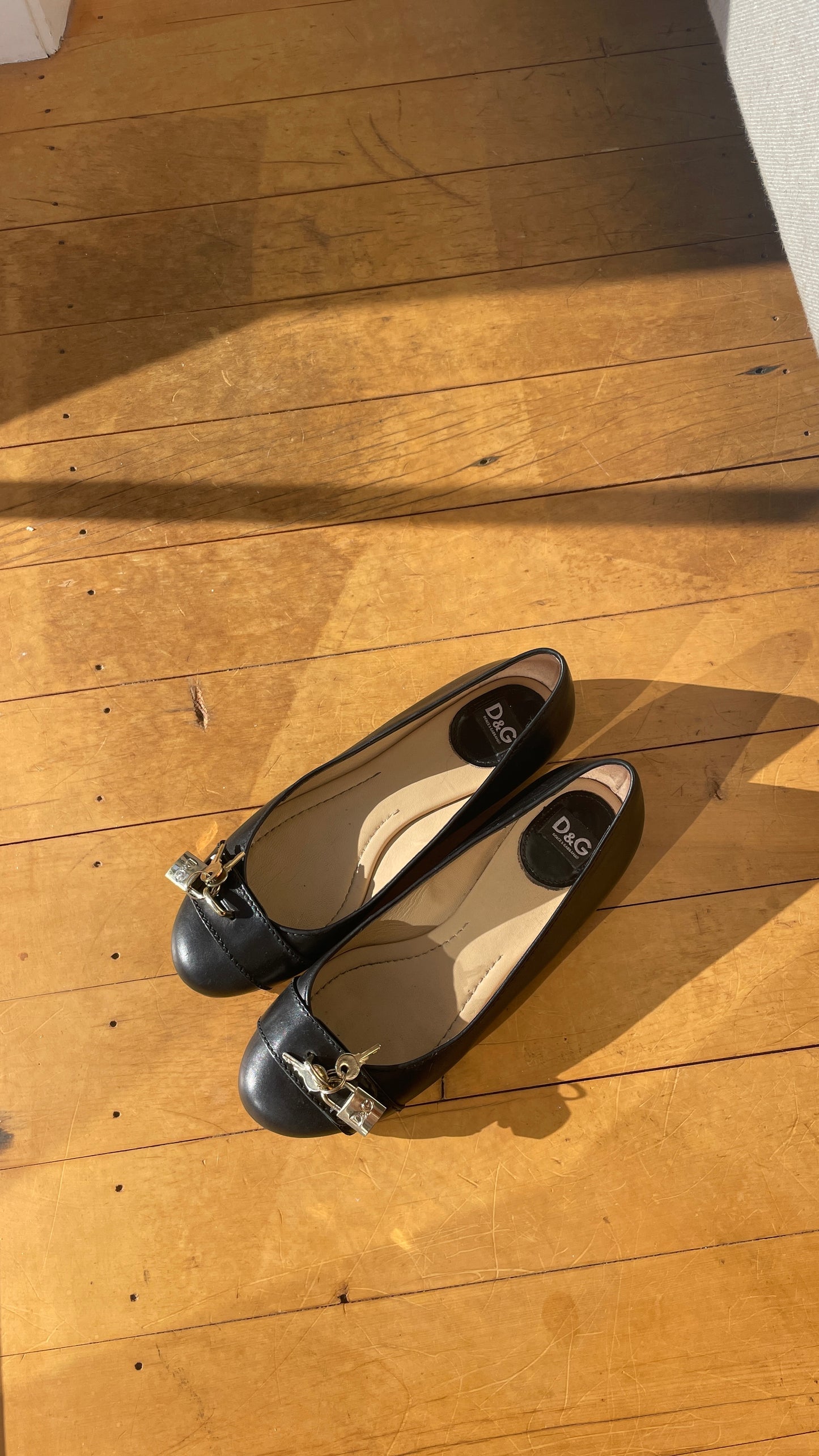 Dolce and Gabbana Padlock Ballet Flats