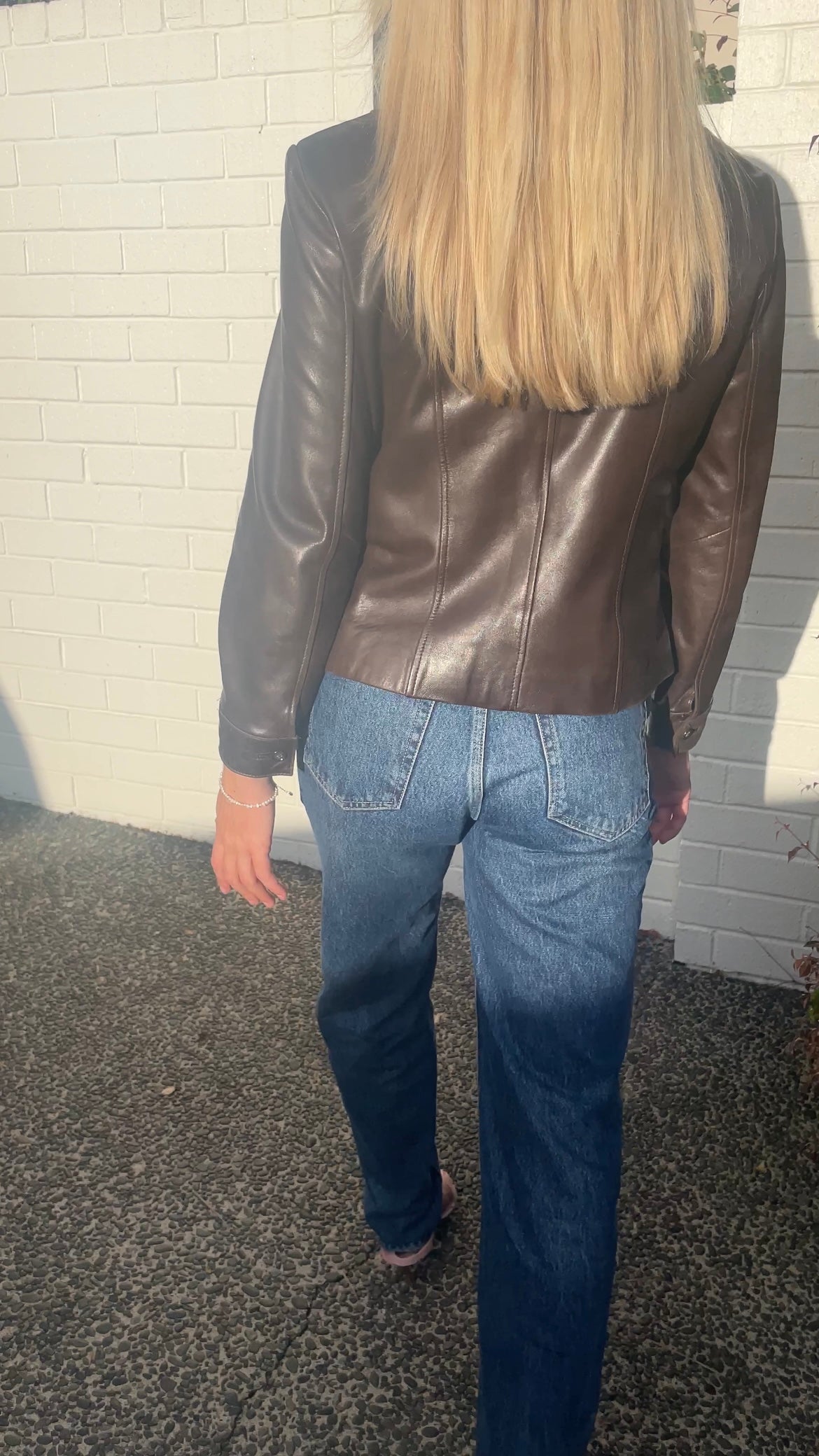 Fitted Brown Leather Jacket