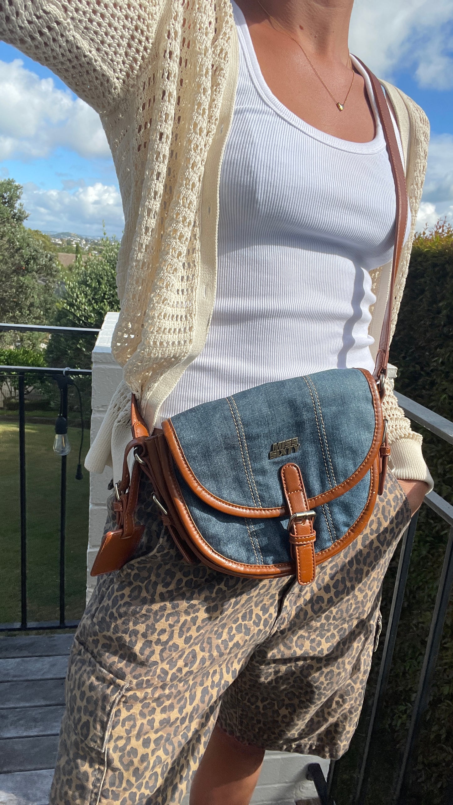 Miss Sixty Contrast Denim Bag