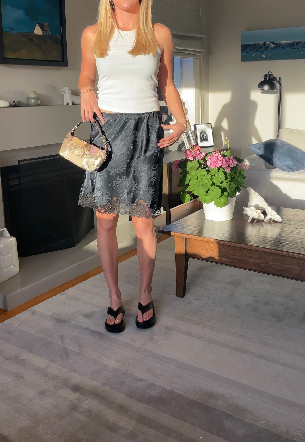 Dior Black Lace Skirt