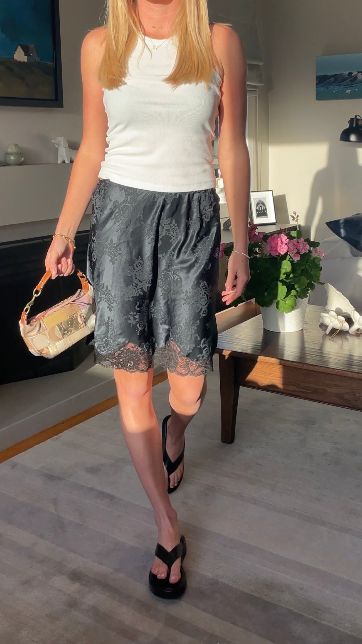 Dior Black Lace Skirt