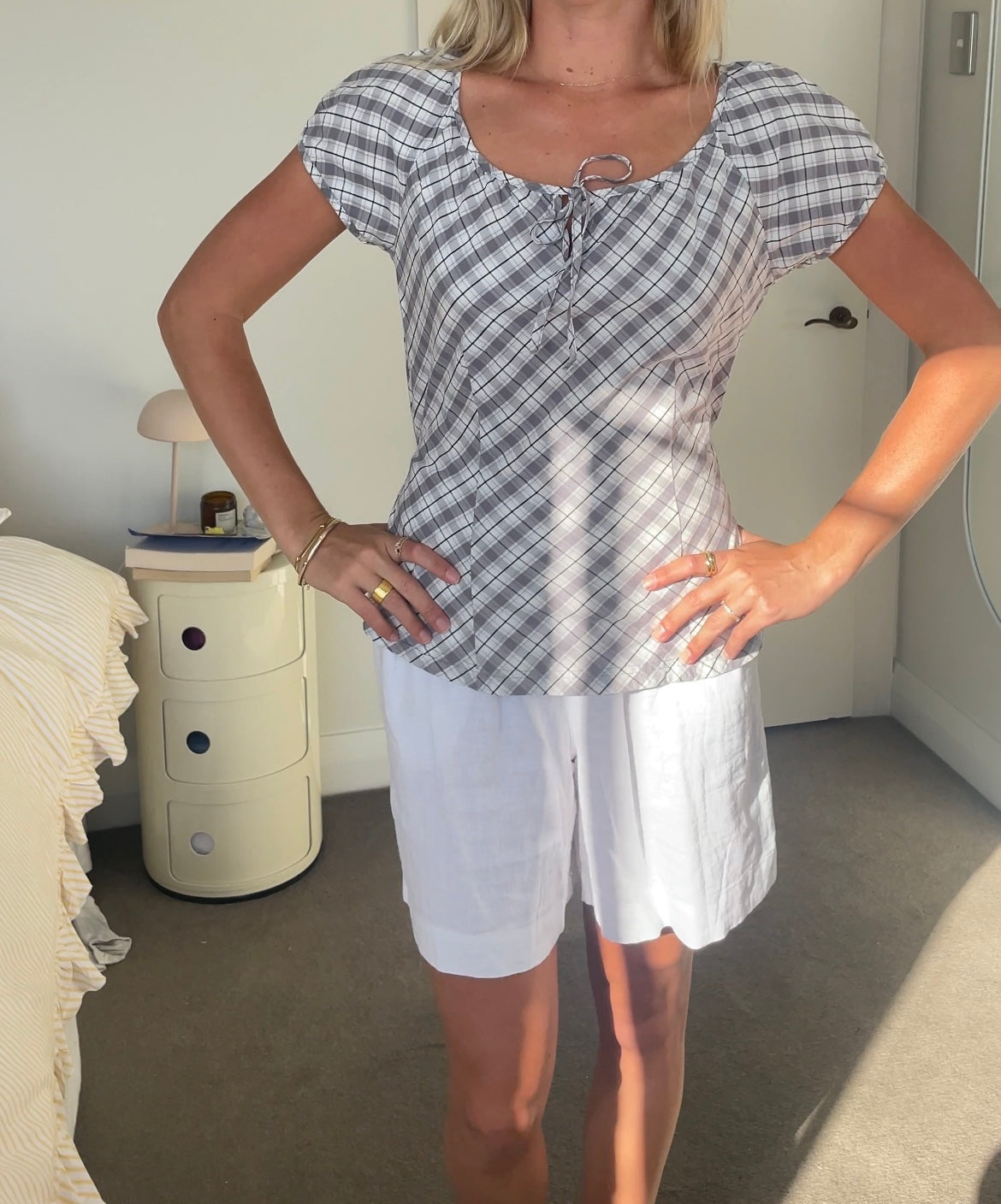 Plaid Cotton Blouse