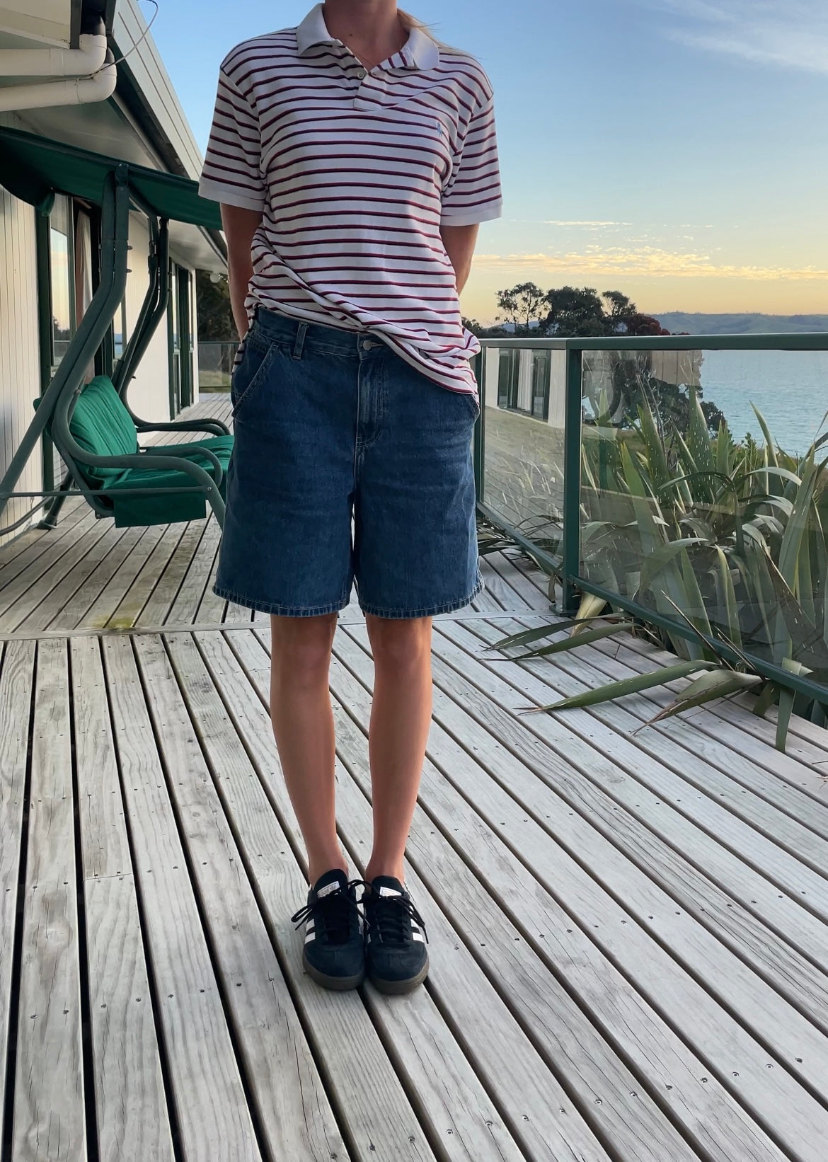 Ralph Lauren Red & Navy Stripe Polo