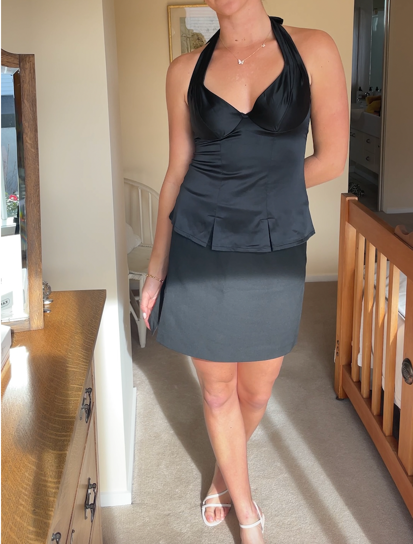La Perla Black Silk Halter Top