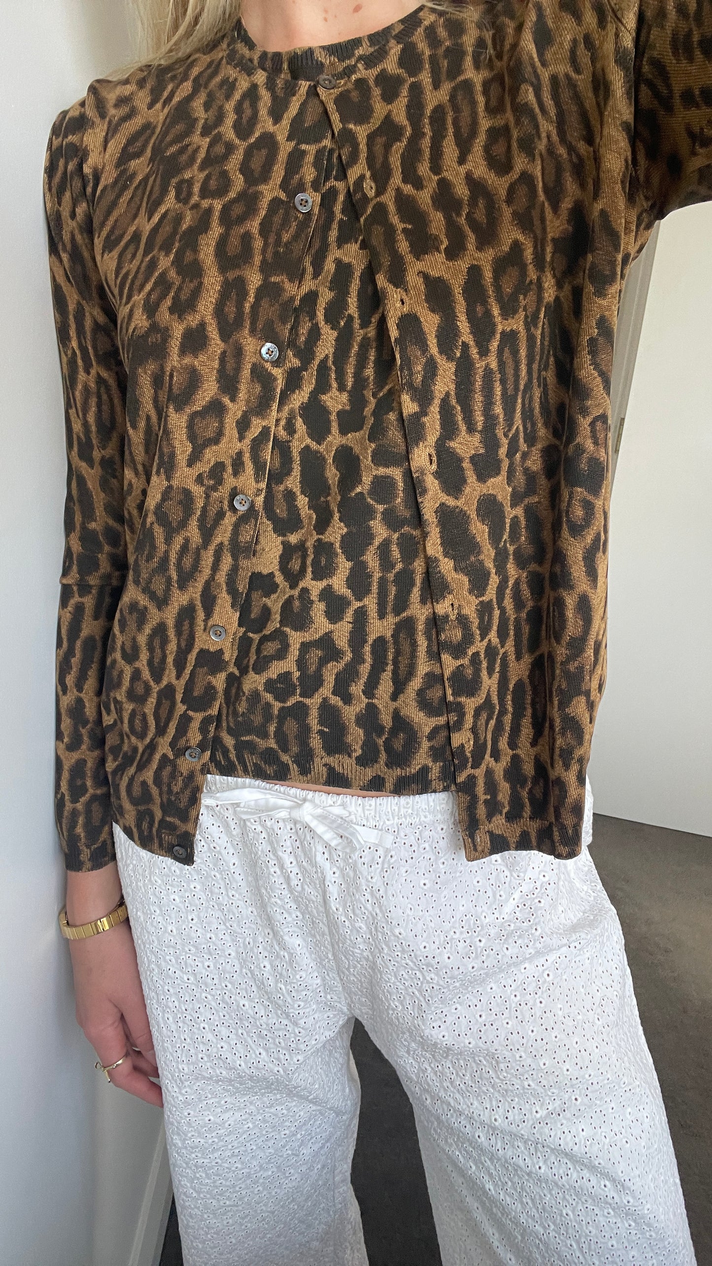 Ralph Lauren Cheetah Silk Cardigan