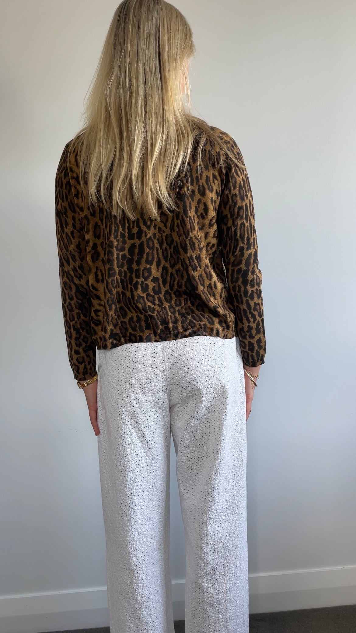 Ralph Lauren Cheetah Silk Cardigan