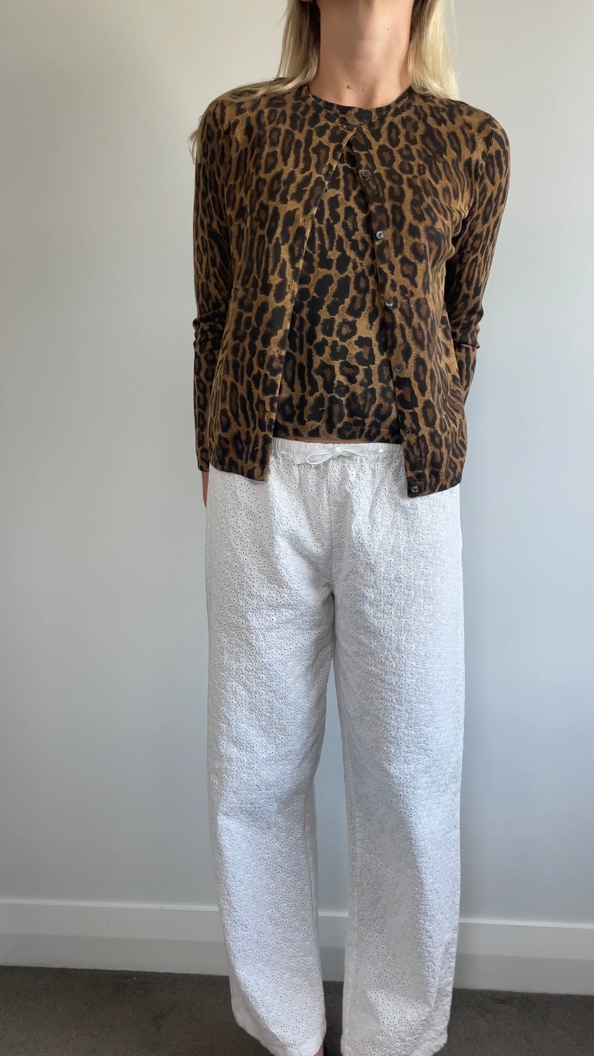 Ralph Lauren Cheetah Silk Cardigan