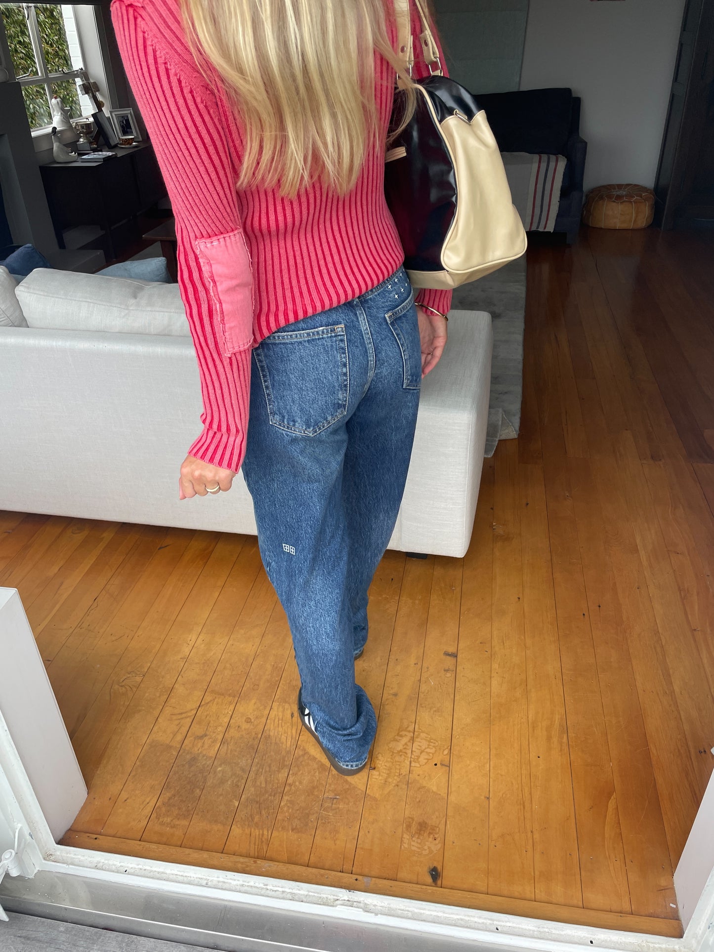 Washed Red Cable Knit