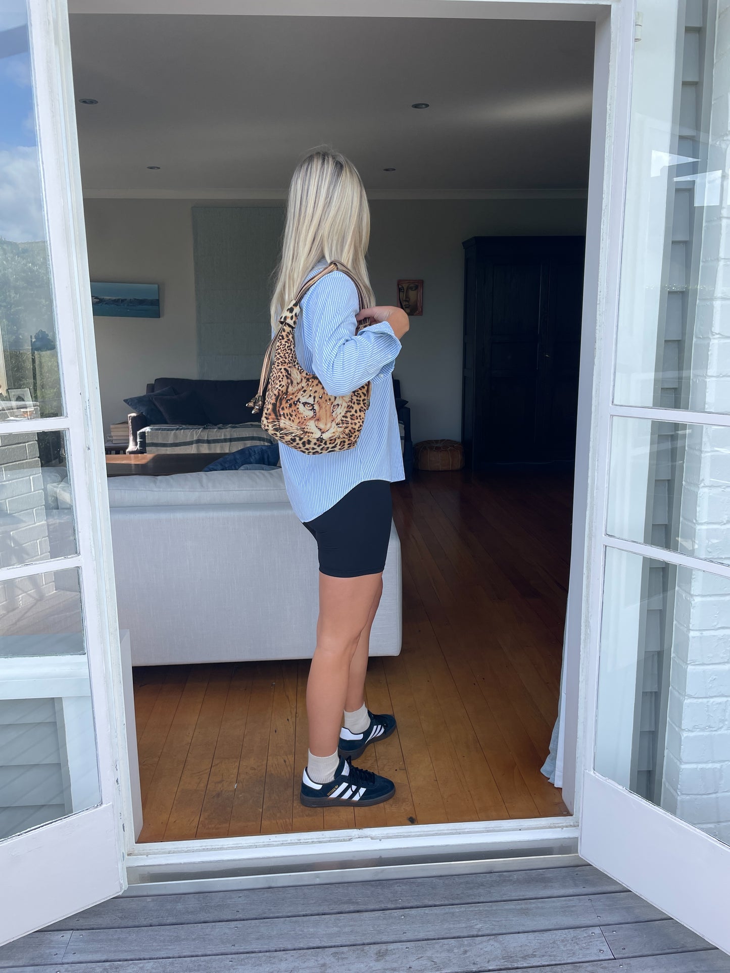 Leopard Diamante Bag