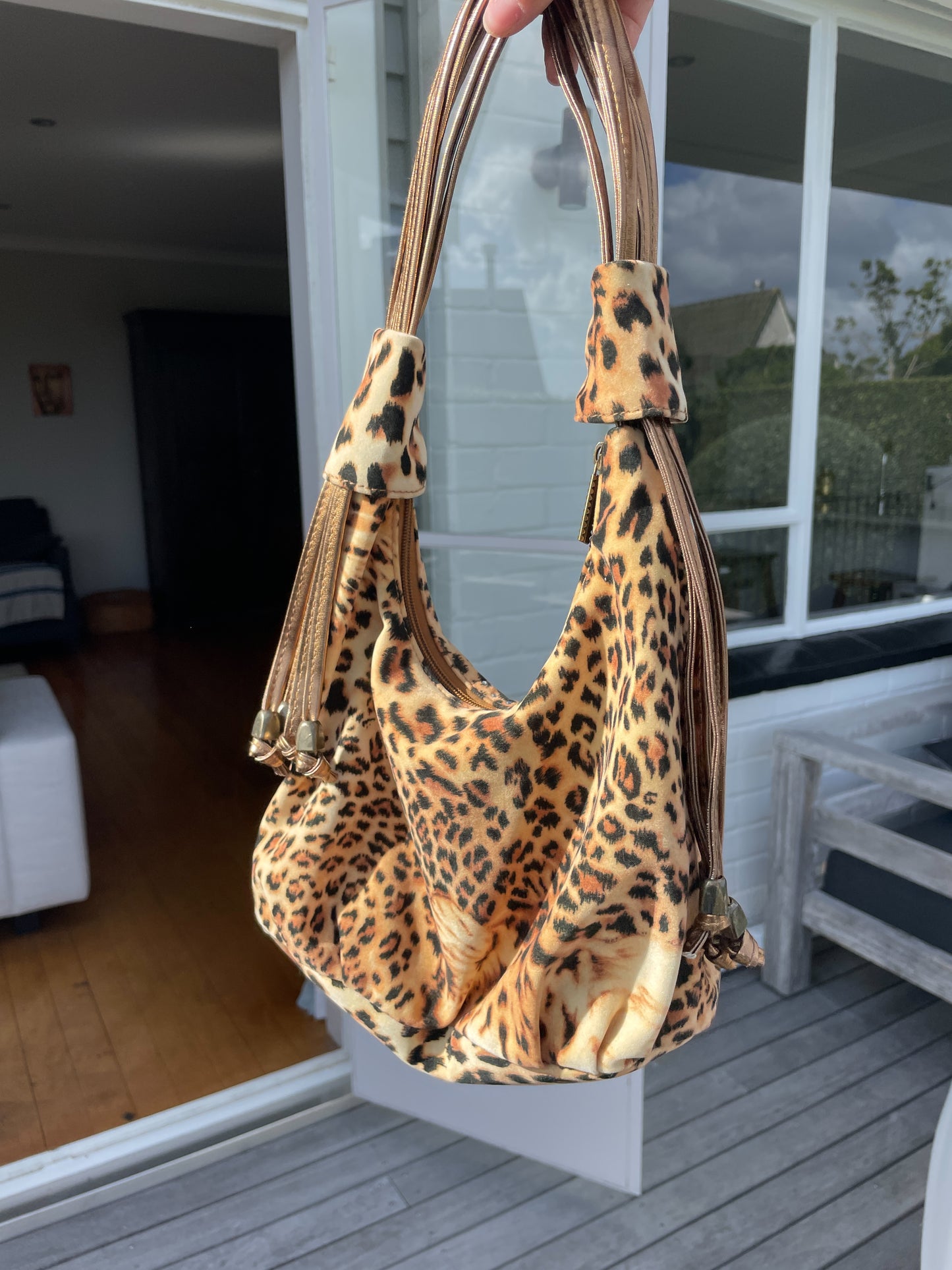 Leopard Diamante Bag