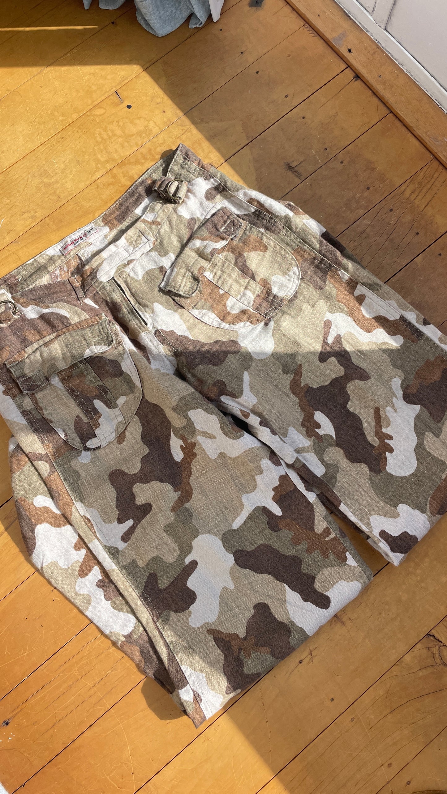 Miss Sixty Linen Camo Pants