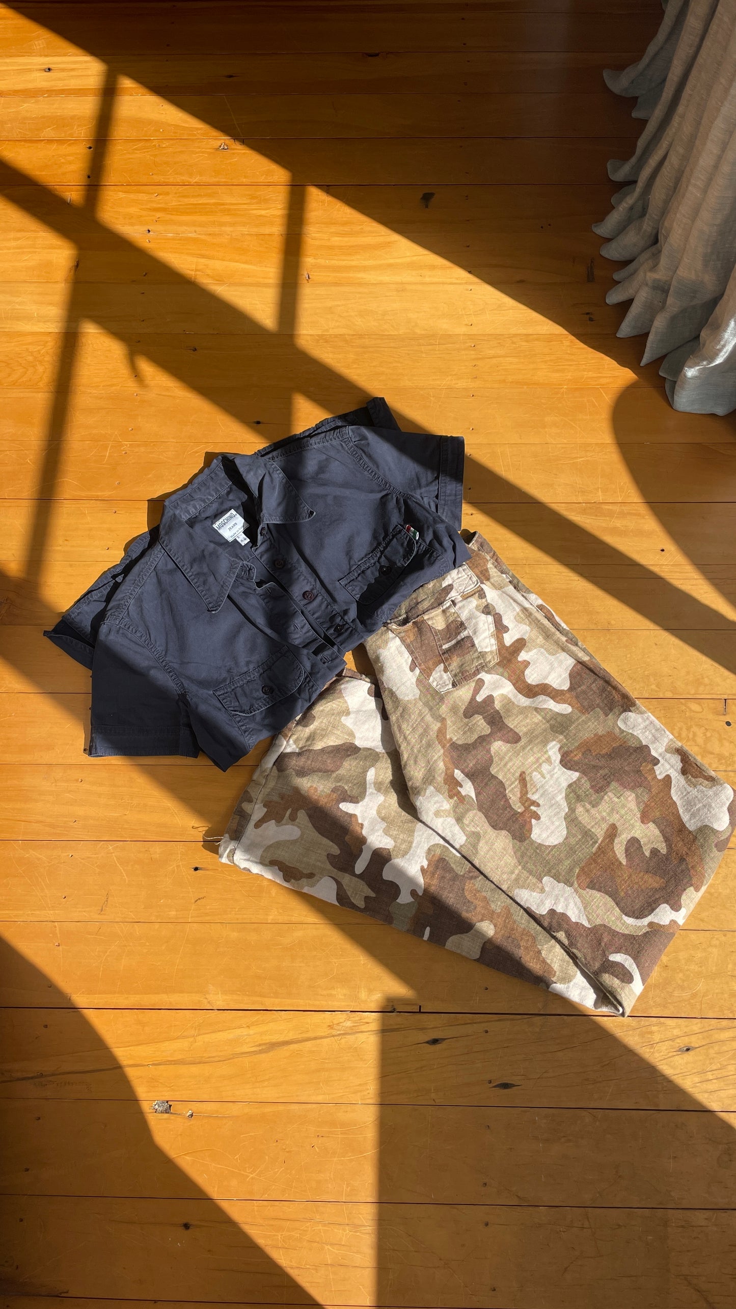 Miss Sixty Linen Camo Pants