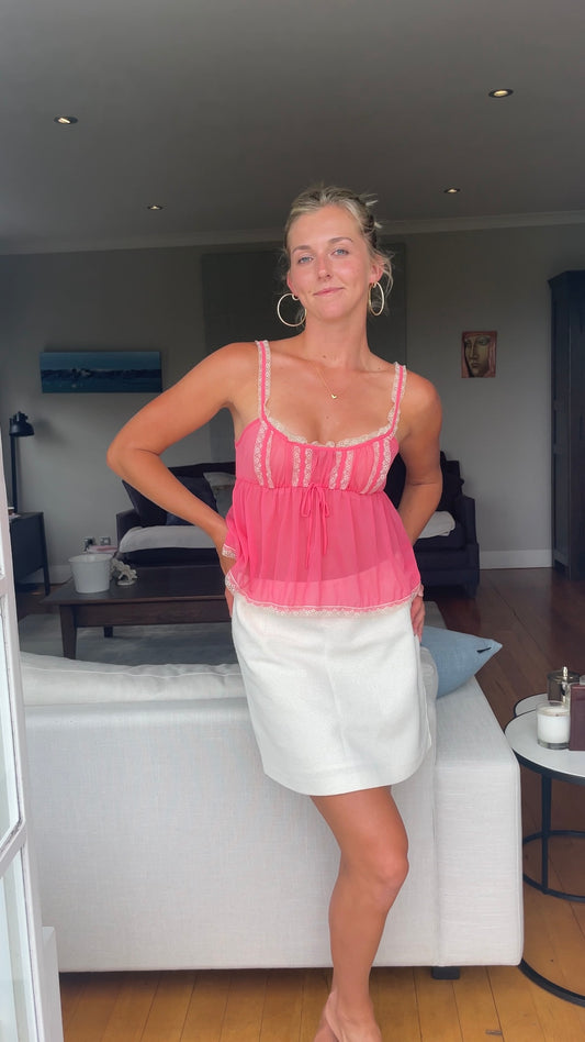 Victoria's Secret Coral Lace Cami