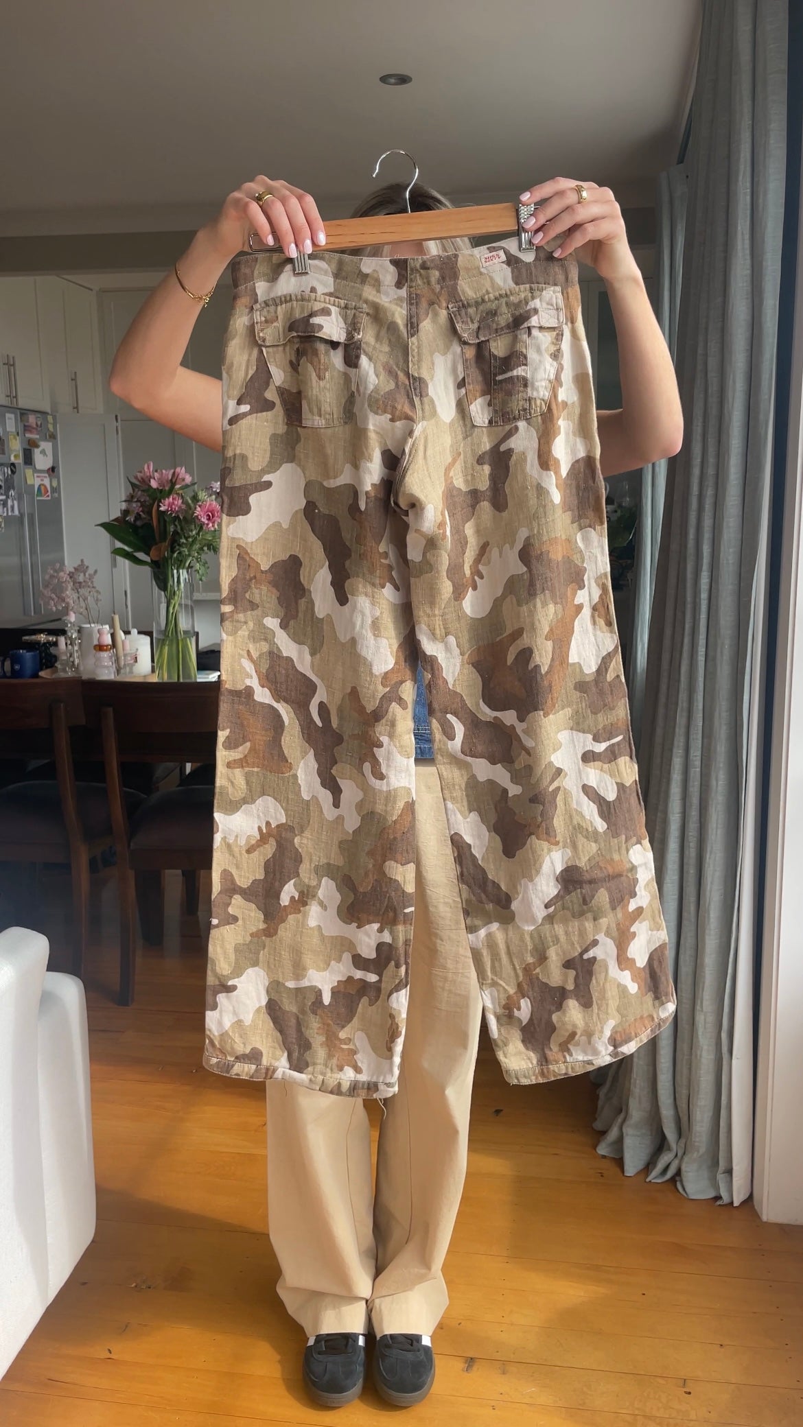 Miss Sixty Linen Camo Pants