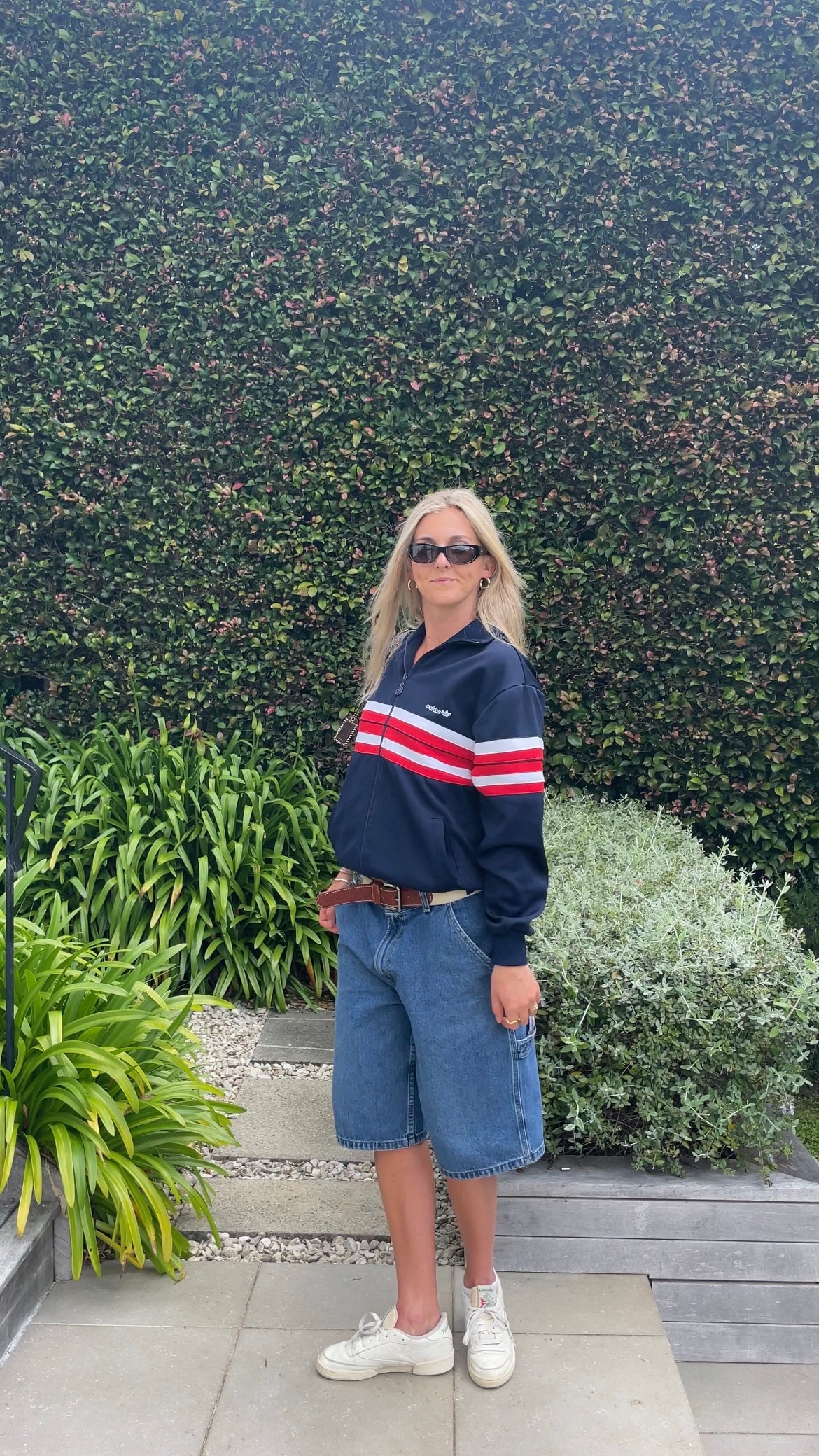 Vintage Adidas Navy Red and White sports jacket