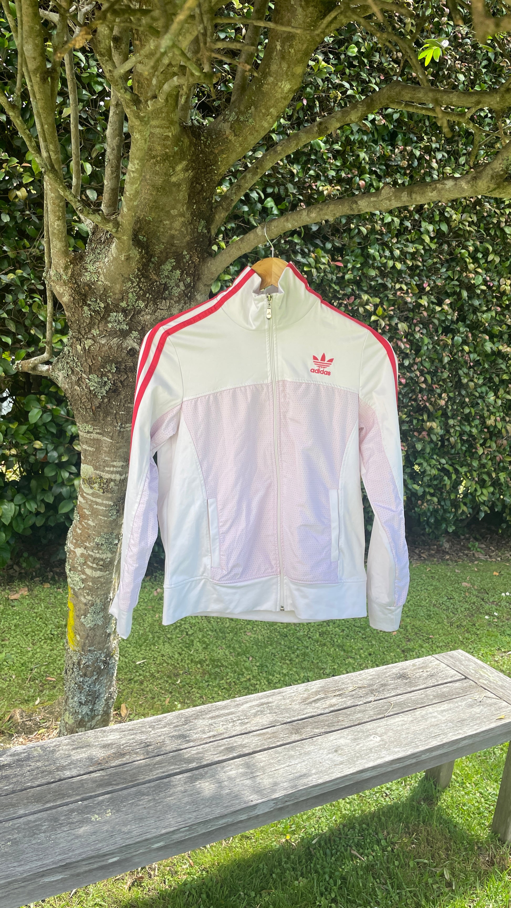 Vintage Adidas Red and White Sports Jacket Tennis Jacket Activewear