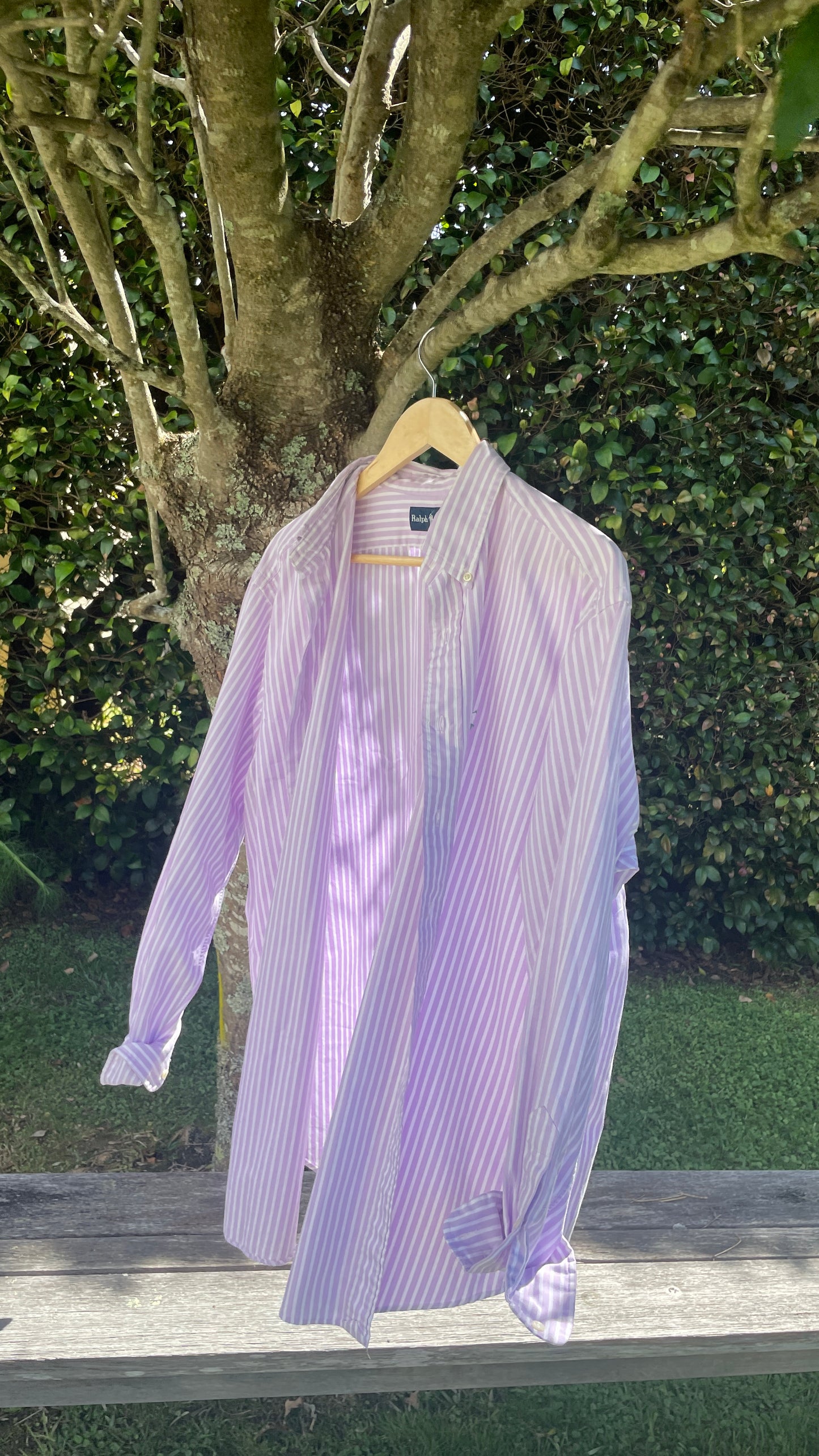 Ralph Lauren Purple White Stripe Shirt