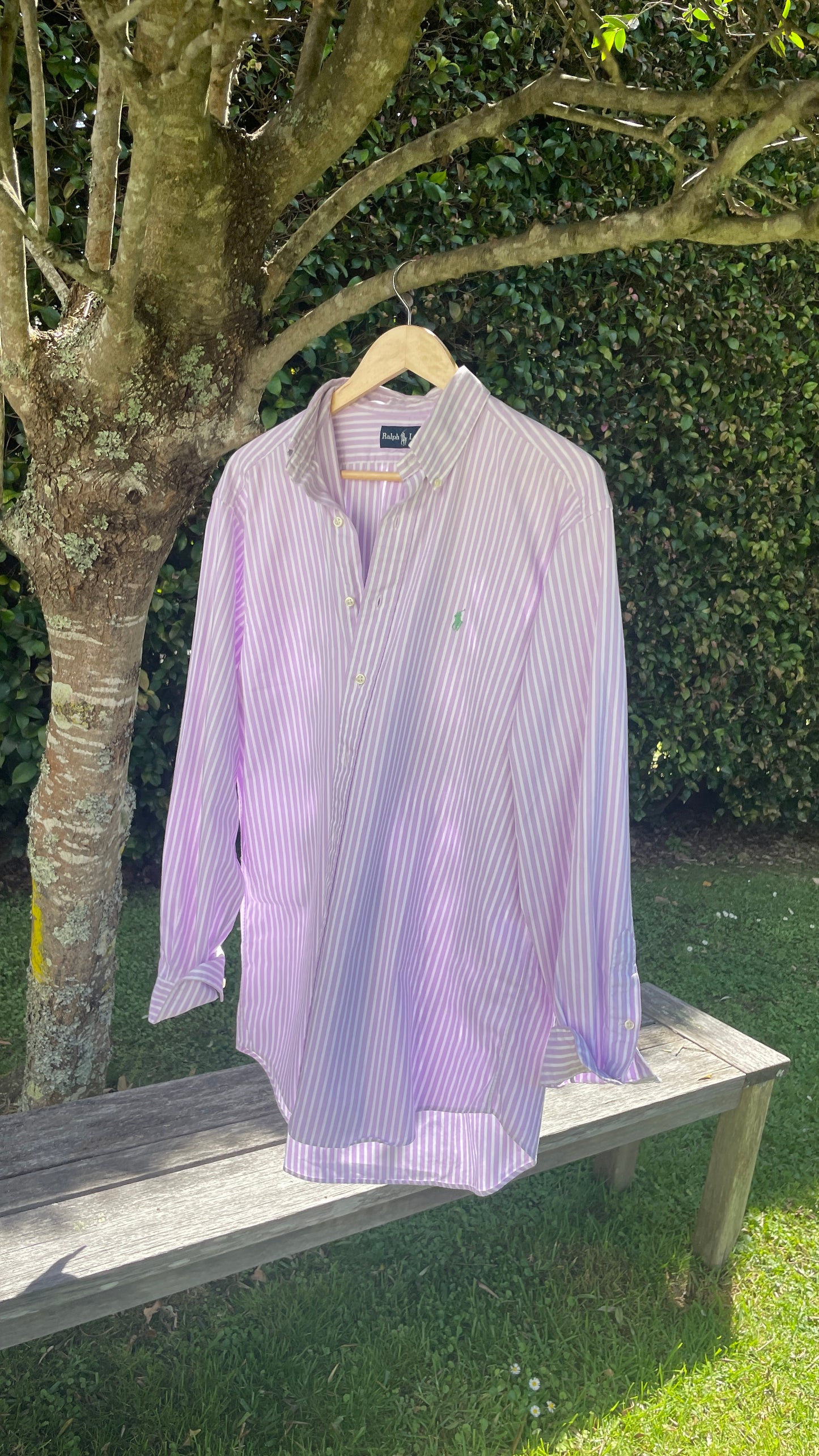 Ralph Lauren Purple White Stripe Shirt