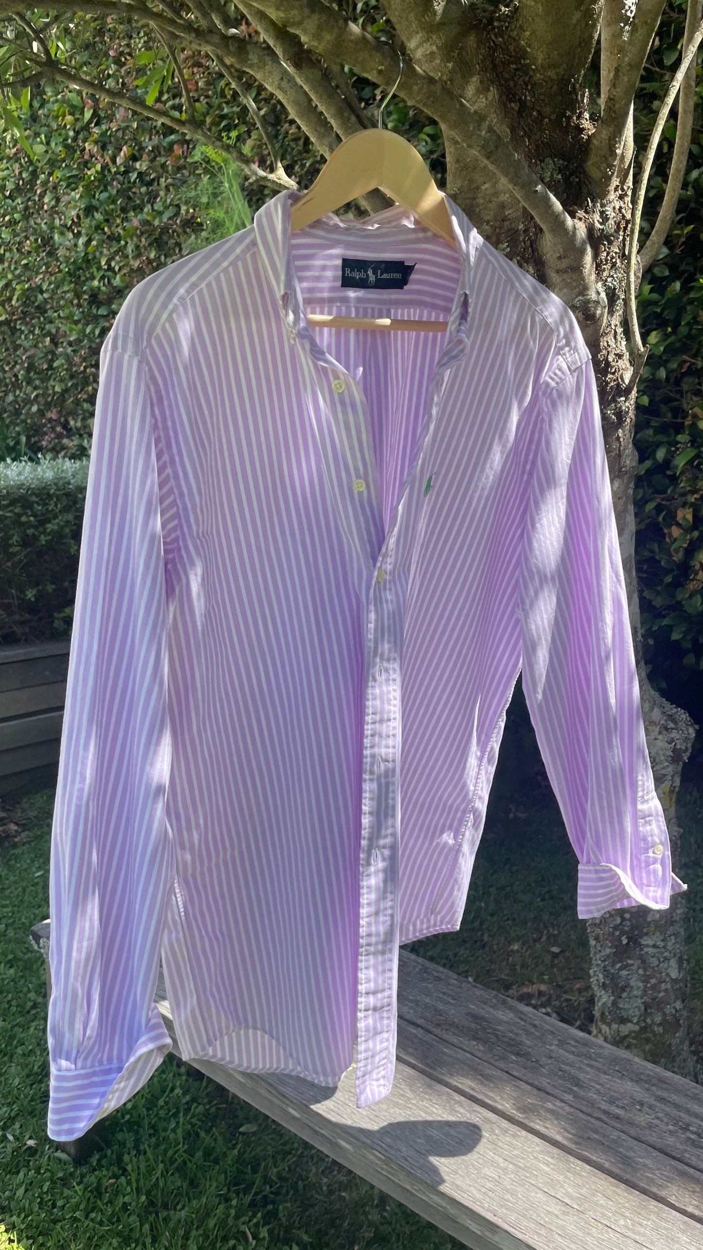 Ralph Lauren Purple White Stripe Shirt