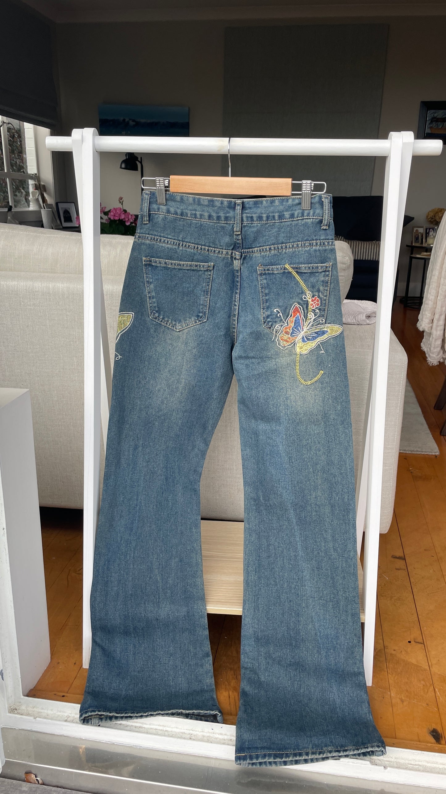 Butterfly Embroidered Jeans